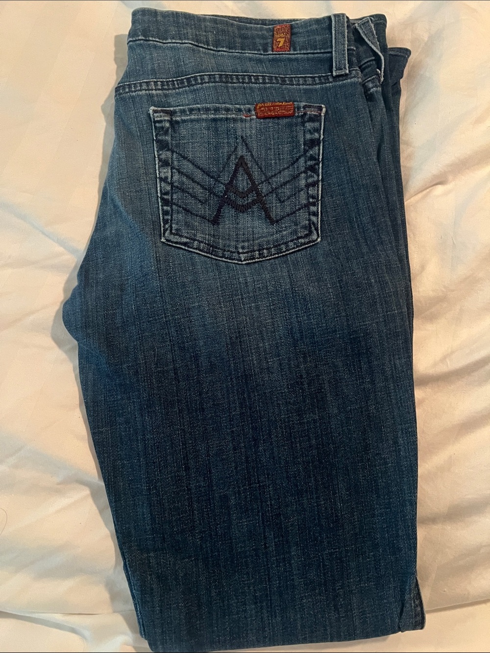 7 For All Mankind Women’s Dark Blue Straight Leg Jeans
